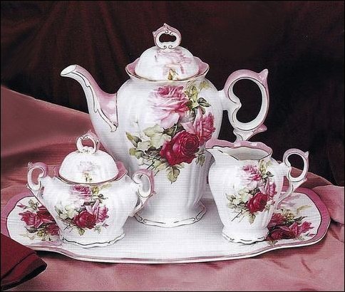 Pink Rose Tea Set
